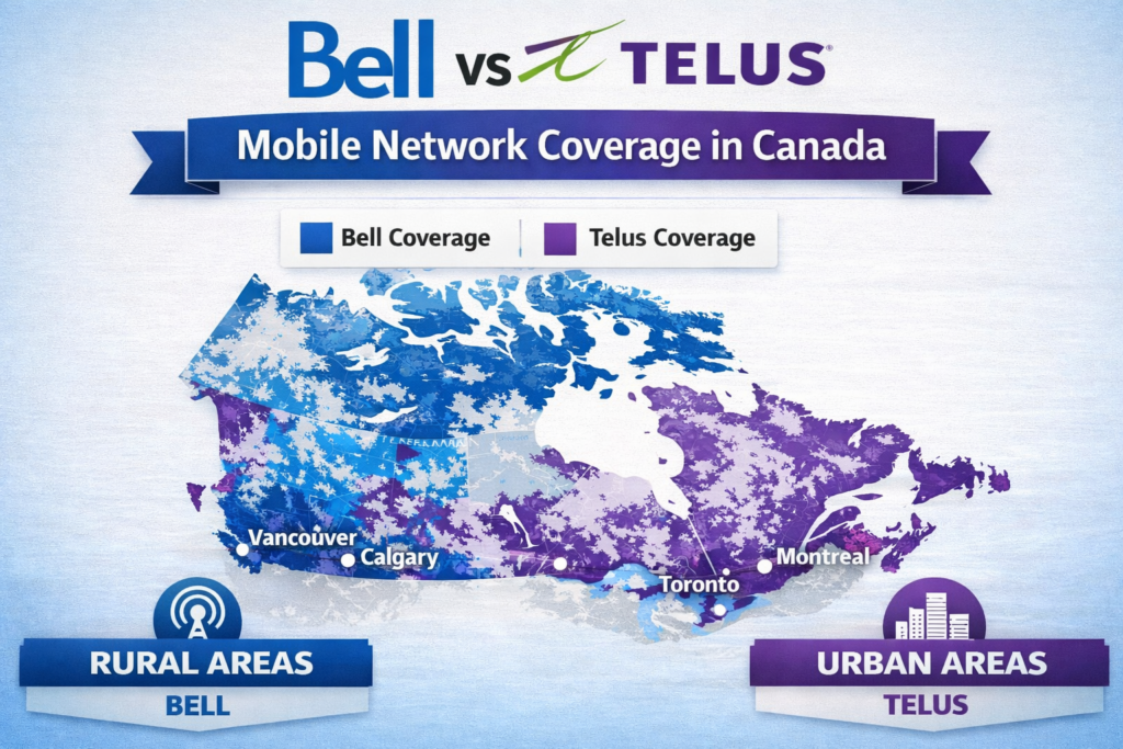Bell vs Telus Mobile Network Coverage in Canada - Topicks.ca